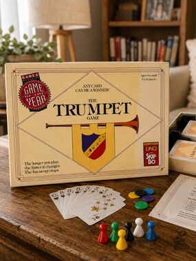 Vintage 1990 The Trumpet Game Card Board Game 2-6 Players International Games